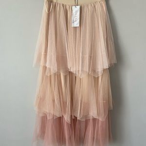 VICI elastic band tulle midi skirt size small